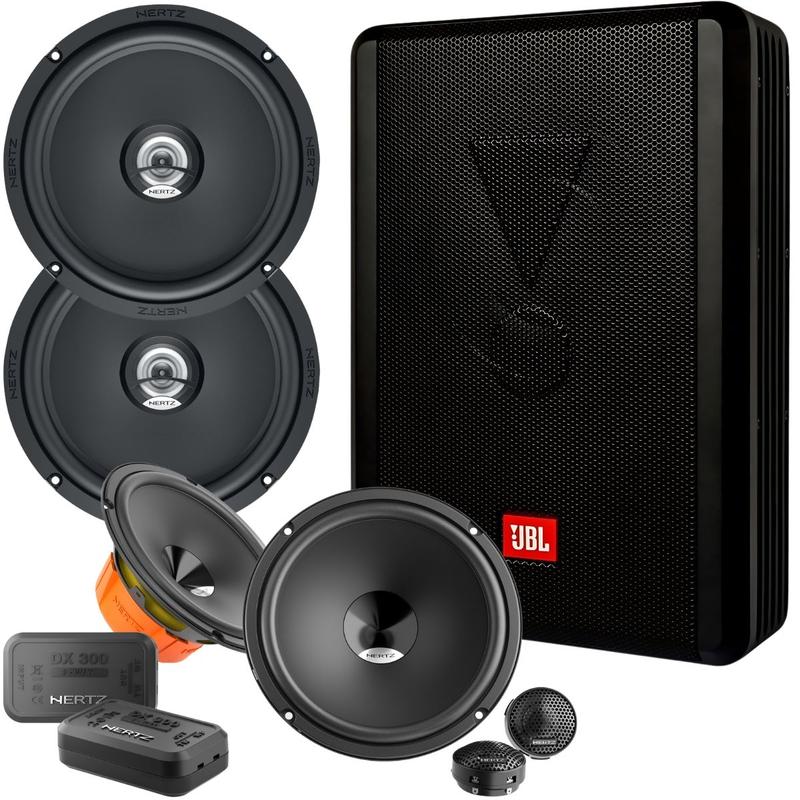 Caixa JBL Ativa SW8A-MS 200w + Kit 2 Vias Hertz DSK165 160w + Par